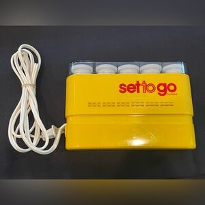 Vintage Clairol Set To Go Hot Rollers Travel Hair Curlers w/o Clips
